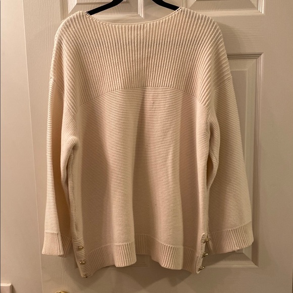 Charter Club Cream Crew Neck Sweater - Picture 5 of 5